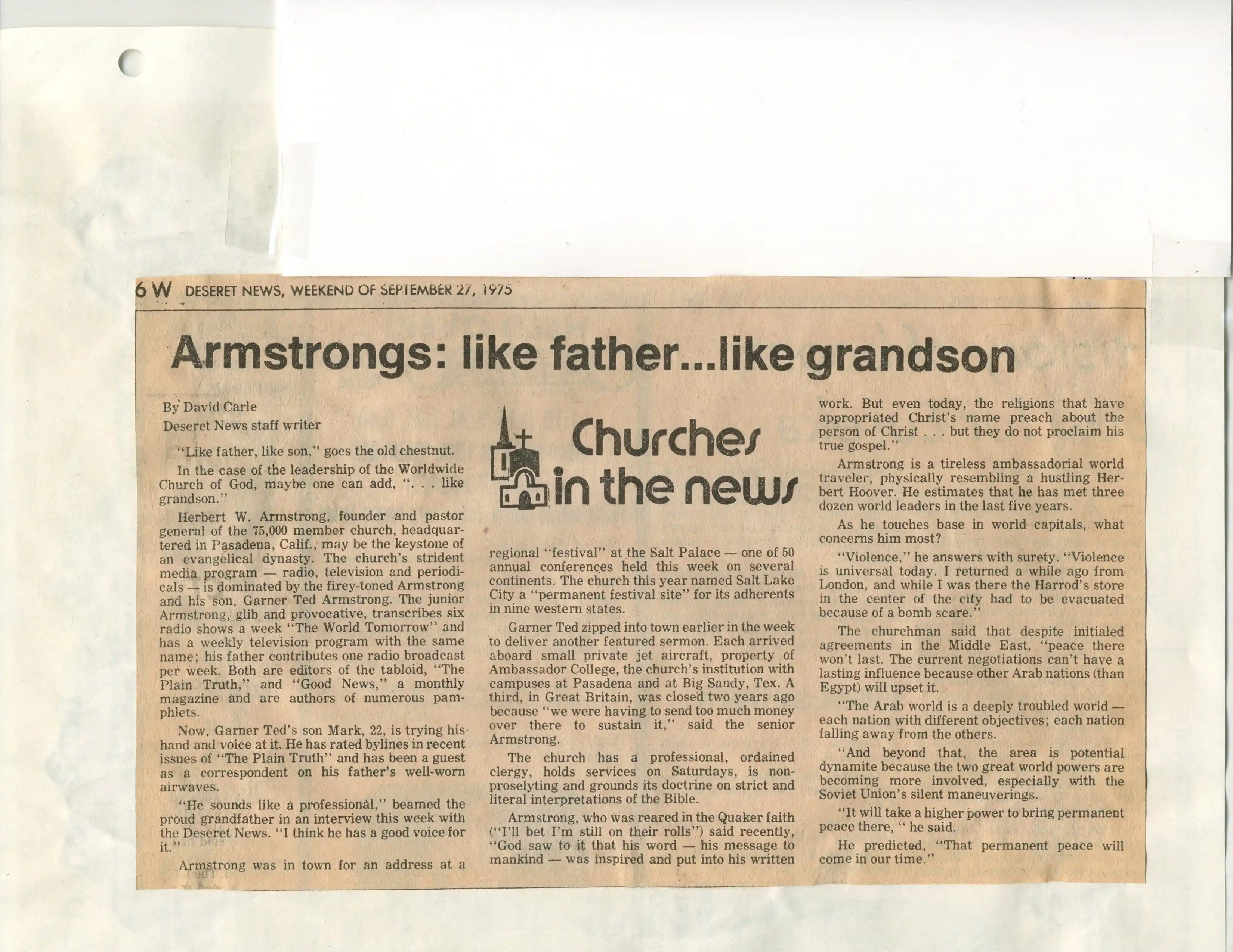 Deseret News, Salt Lake City, 9-27-75